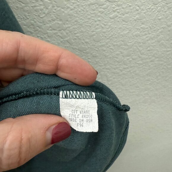VTG Patagonia Capilene Teal 1/4 Quarter Zip Pullover Shirt Mens size XL USA Made - Picture 4 of 8